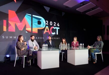 Sesja „Smaki marnowania a bufet marzeń”: Urszula Piotrowska (MindSpark), Mateusz Lewandowski (Louvre Hotels Group), Jakub E. Malec (Grupa Żabka), Małgorzata Pielichowska (psychodietetyczka), Klaudia Zimmermann-Mucha (ING Hubs), Michał Maciątek (kreatywny)